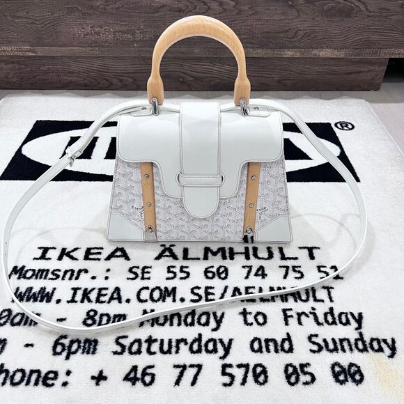 1000% Authentic Goyard Saigon PM Bag - White Grey Colorway - Picture 1 of 16